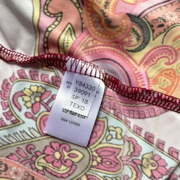 Venus Colorful Paisley Racerback Hi Lo Tank Top - Picture 6 of 9